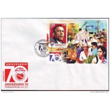 2009-FDC-17 CUBA FDC COMPLETE SET 2009 MNH CTC LABOR ANIV. ANIVERSARIO DE LA CTC.