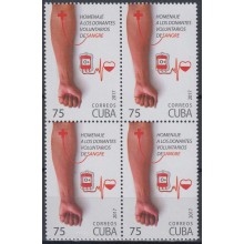 2017.85 CUBA 2017 MNH. BLOCK 4. 75c. MEDICINA MEDICINE DONANTES VOLUNTARIOS DE SANGRE.