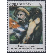 2017.88 CUBA 2017 MNH. 90c. 20 ANIV OFICINA DEL PROGRAMA MARTIANO. JOSE MARTI