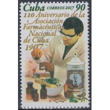 2017.94 CUBA 2017 MNH. 90c. 110 ANIV ASOC FARMACEUTICA. DRUG STORE PHARMACY MEDICINE MEDICINA