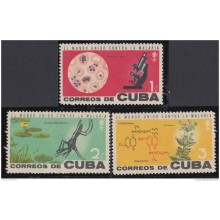 1962.142 CUBA 1962 MNH. Ed.977-79. MALARIA MEDICINE MEDICINA MOSQUITO.