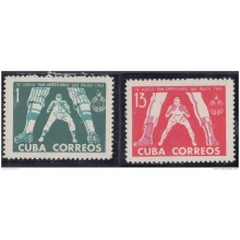 1963.82 CUBA 1963 MNH. Ed.1001-02. JUEGOS PANAMERICANOS SAO PAULO BRASIL BRAZIL. BASEBALL BOXING.