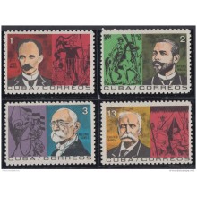1964.118 CUBA 1964 MNH. Ed.1129-32. MARTIRES DE LA PATRIA. MARTI MACEO CALIXTO GARCIA MAXIMO GOMEZ.