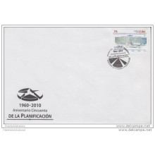 2010-FDC-10 CUBA 2010 FDC. 50 ANIV DE LA PLANIFICACION .