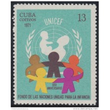 1971.118 CUBA 1971 MNH. Ed.1910. UNICEF, FONDO NACIONES UNIDAS PARA LA INFANCIA.