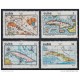 1973.111 CUBA 1973 MNH. Ed.2093-96. MAPAS DE CUBA. MAP CARTOGRAFIA.