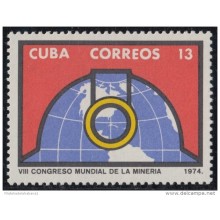 1974.101 CUBA 1974 MNH. Ed.2181. VIII CONGRESO MUNDIAL DE MINERIA MINAS MINING.