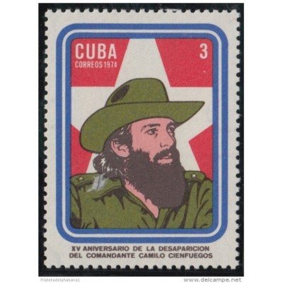 1974.102 CUBA 1974 MNH. Ed.2180. XV ANIV MUERTE DE CAMILO CIENFUEGOS.
