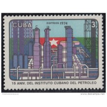 1974.103 CUBA 1974 MNH. Ed.2182. XV ANIV INSTITUTO DEL PETROLEO GASOIL FUEL.