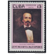 1974.79 CUBA 1974 MNH. Ed.2114. CENTENARIO MUERTE CARLOS MANUEL DE CESPEDES.