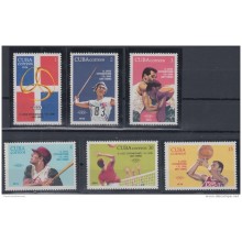 1974.80 CUBA 1974 MNH. Ed.2108-13. JUEGOS CENTROAMERICANOS SANTO DOMINGO. BASEBALL BEILBOL BOXEO VOLEIBOL BASKETBALL.