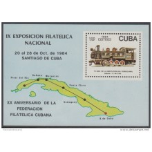 1984.114 CUBA 1984 MNH. Ed.3063. HF EXPO NACIONAL FERROCARRIL RAILROAD MAIL.