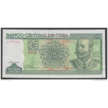 2016-BK-44 CUBA 5 pesos 2016 ANTONIO MACEO. REPLACEMENT REEMPLAZO. SERIE EZ. XF