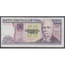 2015-BK-62 CUBA 50 pesos 2015 CALIXTO GARCIA REPLACEMENT REEMPLAZO SERIE BZ VF-XF