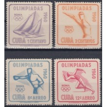 1960.242 CUBA 1960 MNH. Ed. 828-831. OLIMPIADAS ROMA ITALIA. OLYMPIC GAMES ITALY.