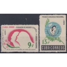 1962.147 CUBA 1962 MNH. Ed.971-72. FEDERACION MUJERES CUBANAS. FMC WOMAN.