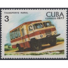1977.90 CUBA 1977 MNH. Ed.2363. TRANSPORTE RURAL AUTO AUTOMOVIL BUS.