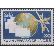 1978.111 CUBA 1978 MNH. Ed.2512. XX ANIV DE LA OSS. TELECOMUNICACIONES SATELITES.