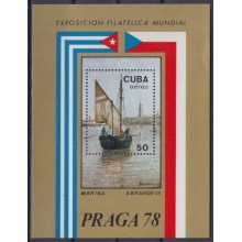 1978.114 CUBA 1978 MNH. Ed.2504. HF SHIP EXPO CHECOSLOVAQUIA. WORLD EXPO PRAGA CZECHOSLOVAKIA ART.