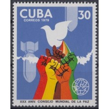 1979.112 CUBA 1979 MNH. Ed.2579. XXX ANIV CONSEJO MUNDIAL DE LA PAZ. PEACE.