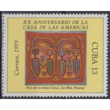 1979.115 CUBA 1979 MNH. Ed.2562. XX ANIV CASA DE LAS AMERICAS. MOLAS DE LAS INDIAS CUNAS PANAMA.