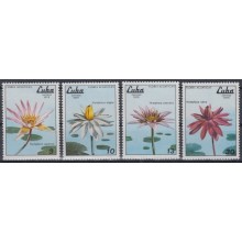 1979.116 CUBA 1979 MNH. Ed.2547-50. FLORES ACUATICAS, WATER FLOWERS.