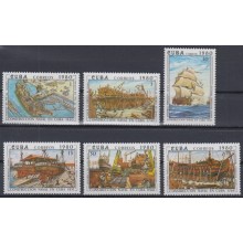 1980.69 CUBA 1980 MNH. Ed.2663-68. CONSTRUCCION NAVAL OLD SHIP BARCOS.