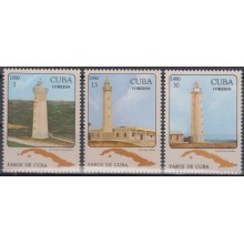 1980.70 CUBA 1980 MNH. Ed.2680-82. FAROS CUBANOS, LIGHTHOUSE.