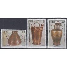 1980.74 CUBA 1980 MNH. Ed.2657-59. COBRES CUBANOS, ACEITERAS, AGUAMANIL, CANTARO.