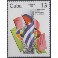 1980.76 CUBA 1980 MNH. Ed.2662. XX ANIV PRIMERA DECLARACION DE LA HABANA.