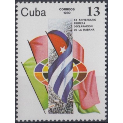 1980.76 CUBA 1980 MNH. Ed.2662. XX ANIV PRIMERA DECLARACION DE LA HABANA.