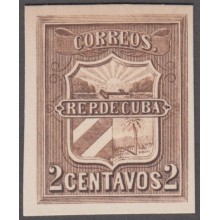 1896-184 CUBA ANTILLES SPAIN ESPAÑA.1896. 2c Ed.2. CARBOARD PROOF MAMBI MAIL.