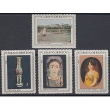 1966.84 CUBA 1966 MNH. Ed.1317-20. MUSEO DE ARTES DECORATIVAS DECORATIVE ARTS FAYUM MING VASE GOYA .