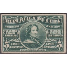 1914-129 CUBA REPUBLICA. 1914. Ed.204MT. AVELLANEDA ABNC GREEN CARDBOARD PROOF.