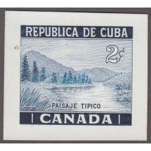 1937-330 CUBA REPUBLICA 1937 ABNC COLOR PROOF 2c WRITTER & ARTIST CANADA