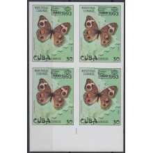 1993.163 CUBA 1993. Ed.3861 30c IMPERFORATED PROOF NO GUM. MARIPOSAS BUTTERFLIES
