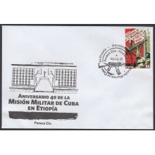 2018-FDC-1 CUBA 2018 FDC. 40 ANIV MISION MILITAR EN ETIOPIA ETHIOPIA.