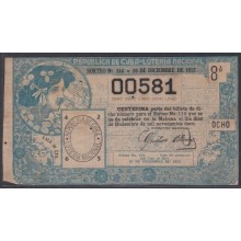 LOT-234 CUBA REPUBLIC OLD LOTTERY SORTEO DE LOTERIA Nº 114 10/12/1912