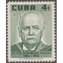 1958-332 CUBA REPUBLICA. 1958. Ed.739. MNH. FRANCISCO ROLDAN, RADIOLOGY MEDICINE.