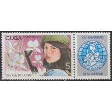 1985.92 CUBA Ed.3125. MNH. 1985. 25 ANIV FDC. FEDERACION MUJERES CUBANAS, WOMAN.
