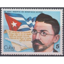 1986.115 CUBA Ed.3193. MNH. 1986. BONIFACIO BYRNE, BANDERA, FLAG.