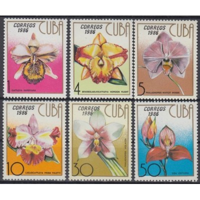 1986.119 CUBA Ed.3200-05. MNH. 1986. ORQUIDEAS ORCHILD FLOWER FLORES.