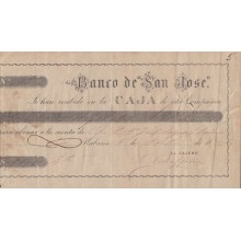 E6015 CUBA SPAIN ESPAÑA COLONIES. 1874. HAVA. BANK CHECK BANCO SAN JOSE.