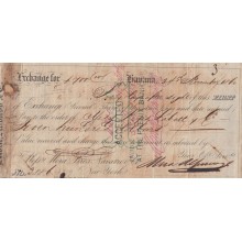 E6018 CUBA SPAIN ESPAÑA COLONIES. 1854. HAVA. BANK CHECK MORA y Bross NEW YORK.