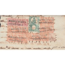 DER-101 CUBA SPAIN ESPAÑA (LG-1336) 1870 25E +2,5E DERECHO JUDICIAL REVENUE. MARCA VISITA GENERAL DE EFECTOS TIMBRADOS.