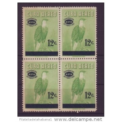 1959 12551E CUBA ASTA BLOCK 4 MNH 1959 bird aves