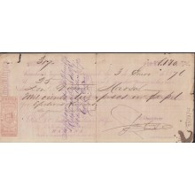 E6200 CUBA SPAIN ESPAÑA. 1875. SUGAR MILLS SAN FRANCISCO DE ASIS. REVENUE GIROS.