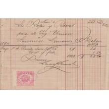 E6181 CUBA SPAIN ESPAÑA. 1884. SUGAR MILLS LA UNION. REVENUE RECIBOS Y CUENTAS.