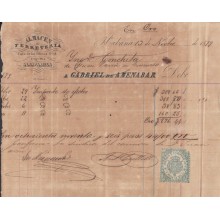 E6170 CUBA SPAIN ESPAÑA. 1879. SUGAR MILLS CONCHITA. REVENUE RECIBOS Y CUENTAS.