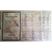 BON-344 CUBA OLD BON-. 500 PESOS. 1927. ACCION SUPREMO CONSEJO DE COLON, MASONERIA, MASONRY, FREEMASONRY.